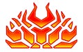 Blazing fire decals for the hood of the car. Hot Rod Racing Flames. Vinyl ready tribal flames.