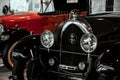 Vehicle grille and headlights of french car Lorraine Dietrich B36 1928 Royalty Free Stock Photo