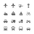 Vehicle icons set