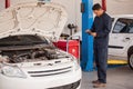 Vehicle inspection at an auto shop