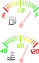 Vehicle instrument gauges