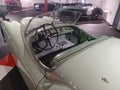 Vehicle interior of British classic vehicle Jaguar XK120 in the Romanshorn\'s privat museum