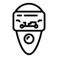 Vehicle keyless icon, outline style