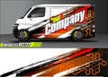 Van livery graphic vector. abstract grunge background design for vehicle vinyl wrap and car branding Royalty Free Stock Photo