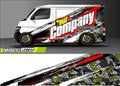 Van livery graphic vector. abstract grunge background design for vehicle vinyl wrap and car branding