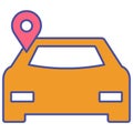 Vehicle location Isolated Vector icon which can easily modify or edit