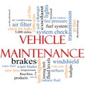 Vehicle Maintenance Word Cloud Concept