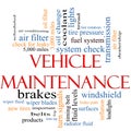 Vehicle Maintenance Word Cloud Concept Royalty Free Stock Photo