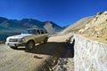 Vehicle on mountainous road Royalty Free Stock Photo