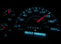 Vehicle over speed warning light Royalty Free Stock Photo