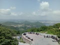 Vehicle parking area near sajjangarh palace in udaipur city  in rajasthan india Royalty Free Stock Photo