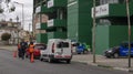 Vehicle police control in the streets of Banfield.