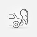 Vehicle Pollution icon. Car Emitting Exhaust Fumes line sign Royalty Free Stock Photo