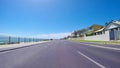 Vehicle POV driving along The Esplanade, Henley Beach, South Australia. Royalty Free Stock Photo