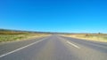 Driving along wide, flat open highway through McLaren Vale South Australia.