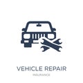 Vehicle repair icon. Trendy flat vector Vehicle repair icon on w