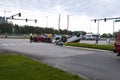 Vehicle Rollover at Major Intersection Royalty Free Stock Photo