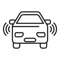 Vehicle safety icon outline vector. Control toll