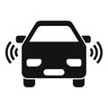 Vehicle safety icon simple vector. Control toll