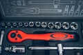 Vehicle service station box wrench tools set