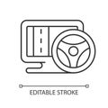 Vehicle simulation linear icon