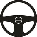 Vehicle Steering icon vector Steering wheel Driving icon