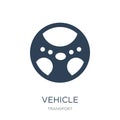 vehicle steering wheel icon in trendy design style. vehicle steering wheel icon isolated on white background. vehicle steering