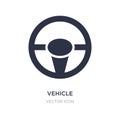 vehicle steering wheel icon on white background. Simple element illustration from Transport concept