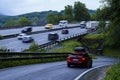 Vehicle traffic on the AP-8 motorway, Basque Country Royalty Free Stock Photo