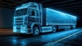 Speed trailer car freight transportation lorry cargo road logistic automobile truck delivery vehicle Royalty Free Stock Photo