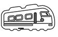 Vehicle Train Outline illustration. Vehicle Train vector Outline