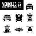 Vehicle and Transport Solid Icon.