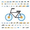 Vehicle and Transportation icon set Royalty Free Stock Photo