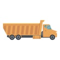 Vehicle truck icon cartoon vector. Tipper machine