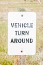 Vehicle Turn Around Sign Royalty Free Stock Photo