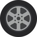 Vehicle wheel disks icon Lorry disk icon Rubber tyre or car tire