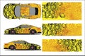 Car graphic vector,abstract racing shape with modern race design for vehicle vinyl wrap