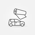 Vehicle Wrapping vector Car Detailing concept line icon or symbol Royalty Free Stock Photo