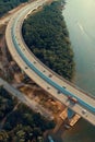 Vehicles on the bridge