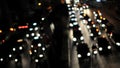 Vehicles on a Busy Road at Night Royalty Free Stock Photo