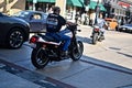 Vehicles in a busy street of downers grove USA Royalty Free Stock Photo