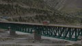 Vehicles Crossing Darcha Bridge Himachal's Longest Span