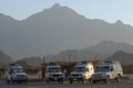 Vehicles in a desert