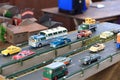 Vehicles at display at the Great Train Show Royalty Free Stock Photo