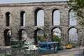 The Aqueduct of Valens at Istanbul in Turkey. Royalty Free Stock Photo