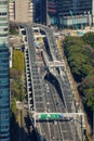 Vehicles on highway in Tokyo, Japan