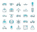 Isolated vehicles icon set vector design