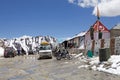 Vehicles at the Khardung Pass, Ladakh, India