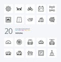 20 Vehicles Line icon Pack. like car. jeep. vehicles. hummer. car