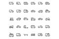 Vehicles Line Vector Icons 2